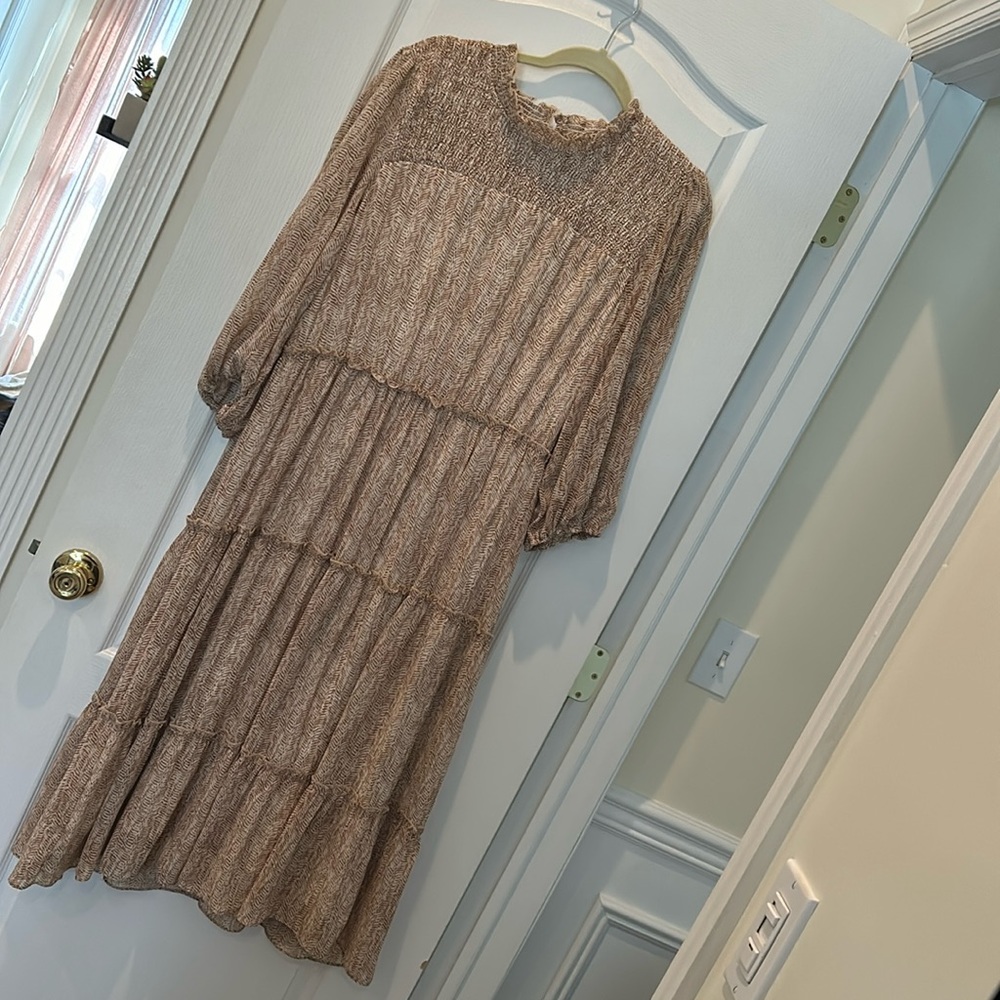 Baltic Born Veronica Maxi Dress in XXL- Camel Color- Print